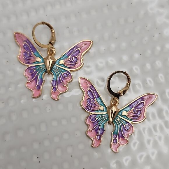 Pastel Butterfly Earrings - Picture 6 of 8